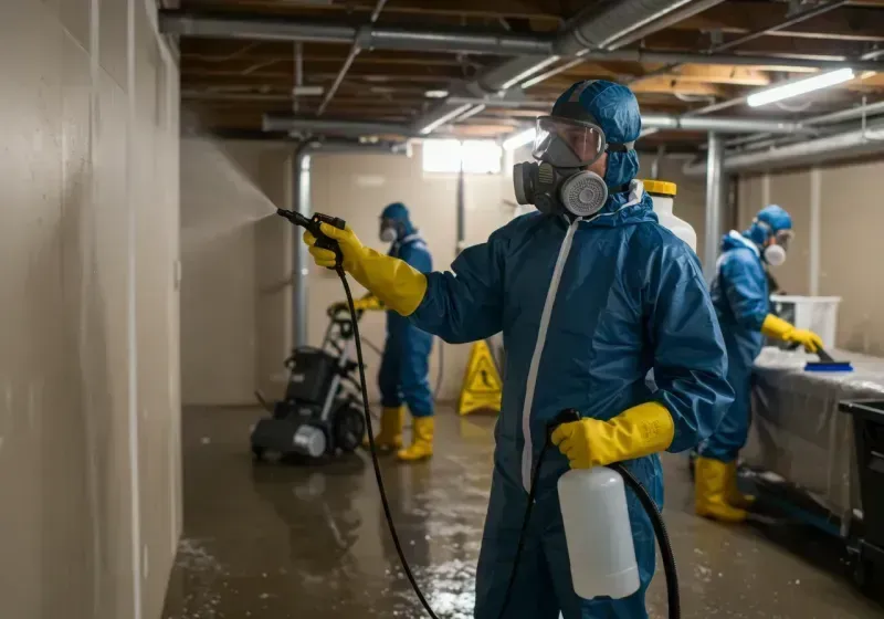 Basement Sanitization and Antimicrobial Treatment process in Dunlap, IN